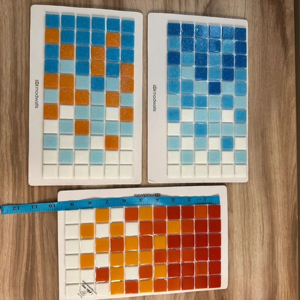 Modwalls Brio Gradient Glass Mosaic Tile Samples Lot 3 art craft wall